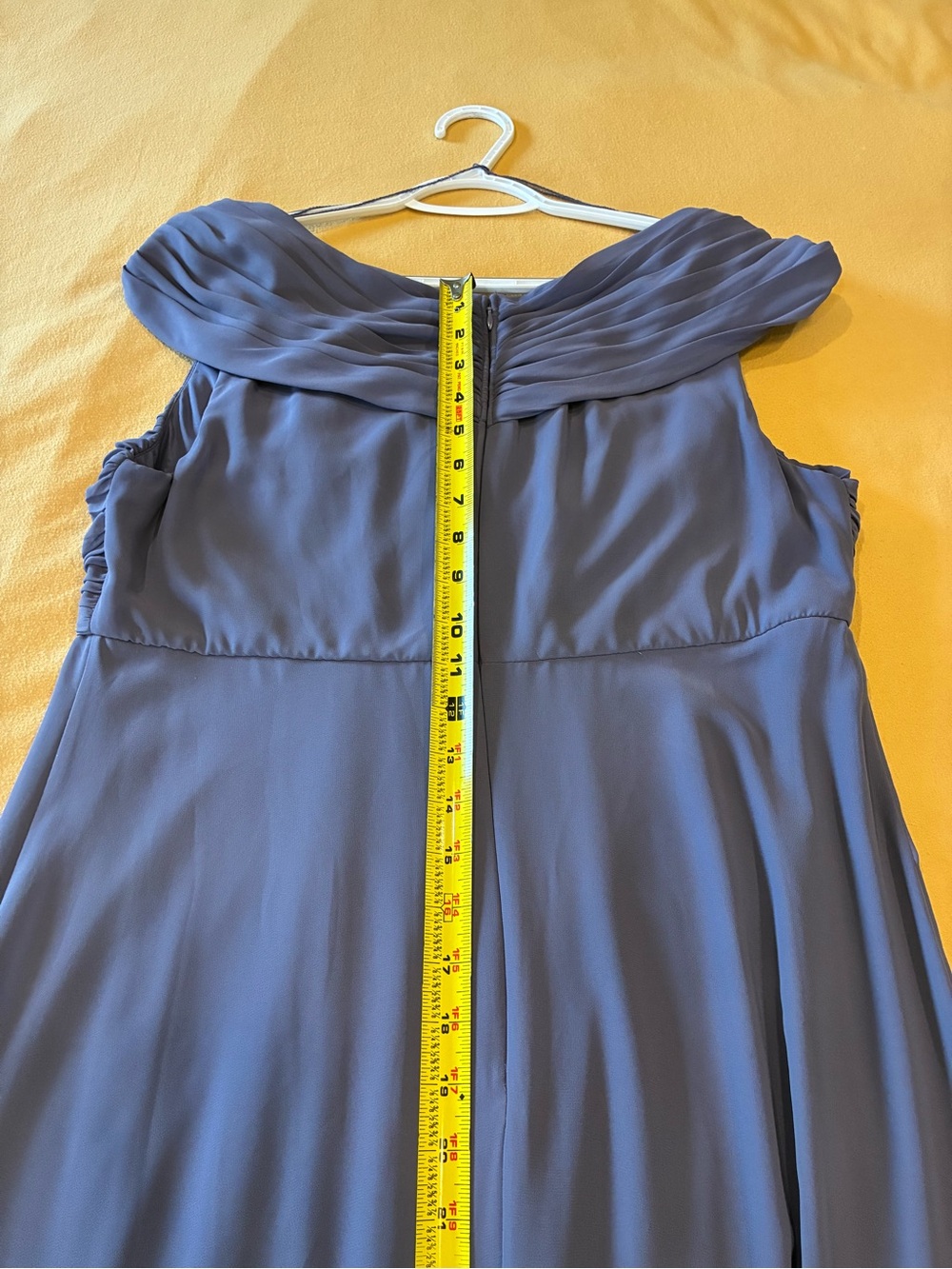 Liliana Dusty Lavender Beaded Ruched Empire Maxi Evening Dress Size 14 - Picture 10 of 14